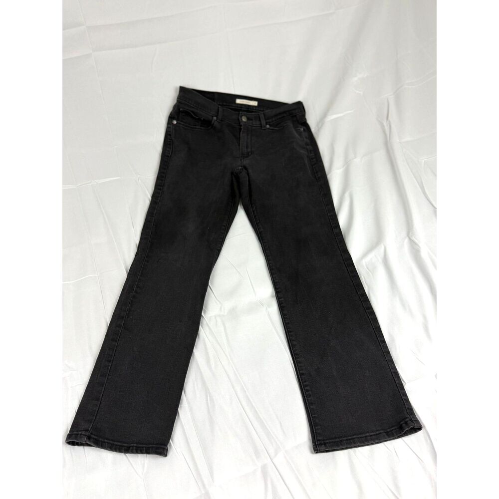 Levi’s Women’s Classic Straight Jeans Size 8 Faded Black Gray Denim